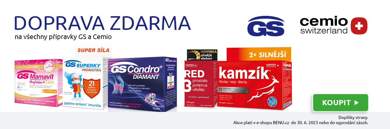 Doprava zdarma s produkty GS a Cemio