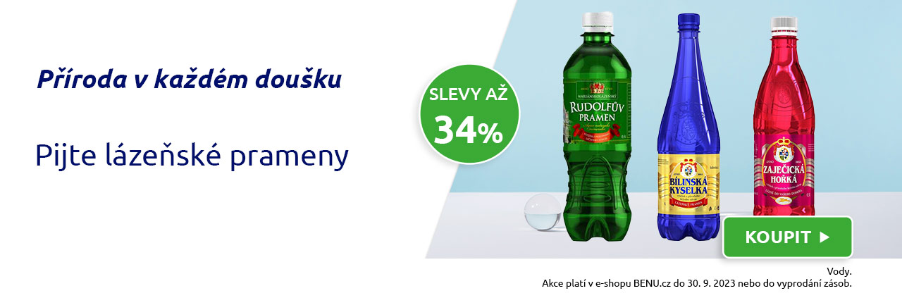 Pramenité vody se slevou až 34%