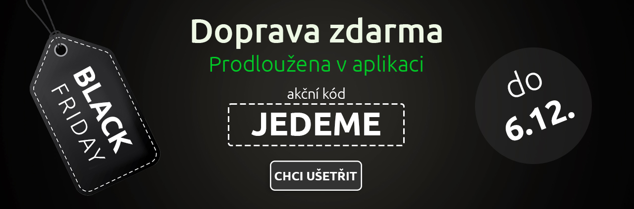 Black Friday - doprava zdarma prodloužena