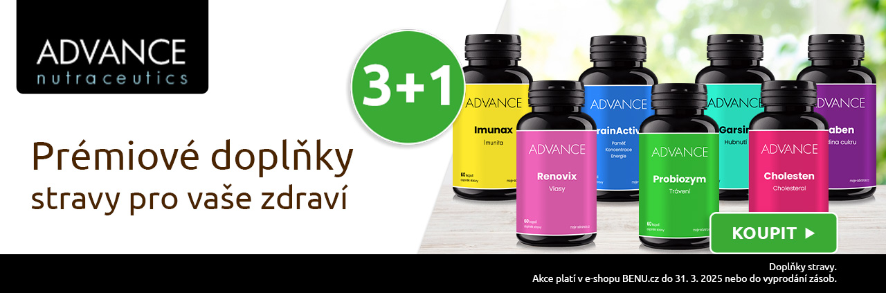 Doplňky stravy Advance v akci 3+1
