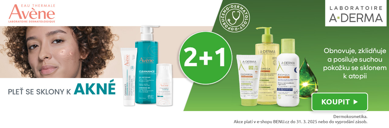 Avène a A-Derma v akci 2+1