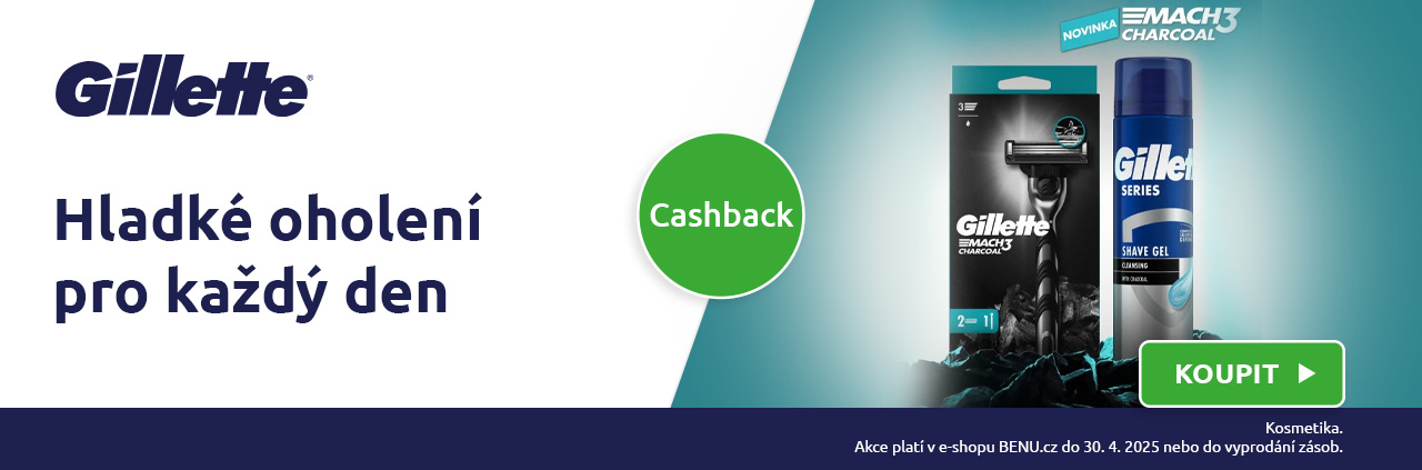 Gillette hladké oholení + cashback