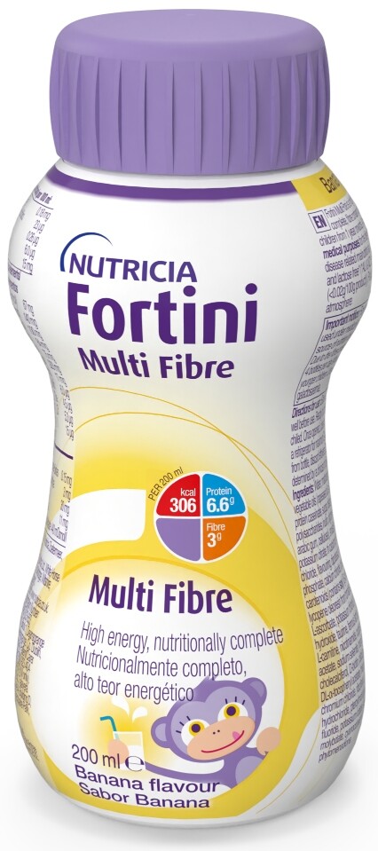 Fortini pro děti, roztok s vlákninou, banánový, 1x200ml perorální roztok 1X200ML