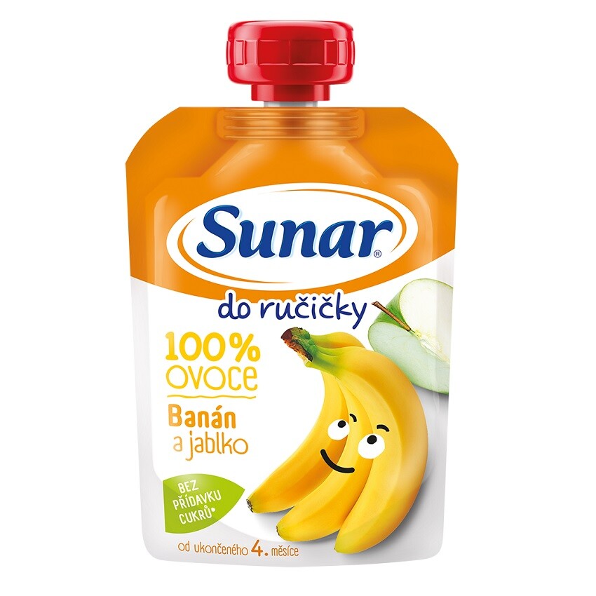 Fotografie Sunar Do ručičky ovocná kapsička banán 4m+ 100 g
