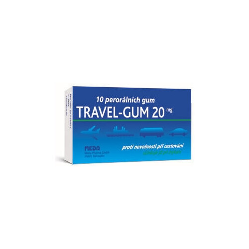 Fotografie Travel-Gum 20 mg 10 ks