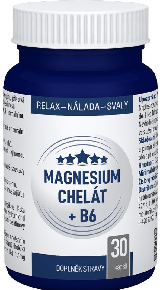 Clinical Magnesium chelát + B6 cps.30 Clinical