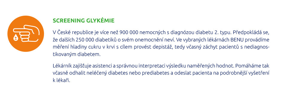 Screening glykémie