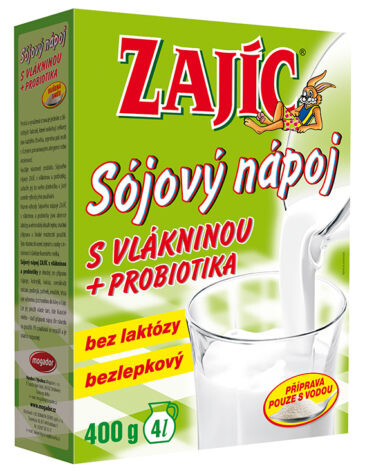 Sójový nápoj Zajíc s vlákninou 400g
