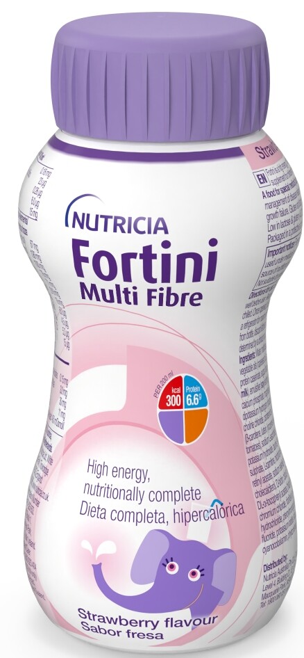 FORTINI PRO DĚTI S VLÁKNINOU, JAHODOVÁ PŘÍCHUŤ perorální roztok 1X200ML
