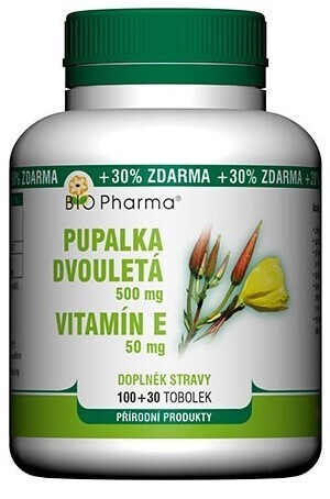BIO-Pharma Pupalka dvouletá 500mg Vitamin E 50mg tob.100+30
