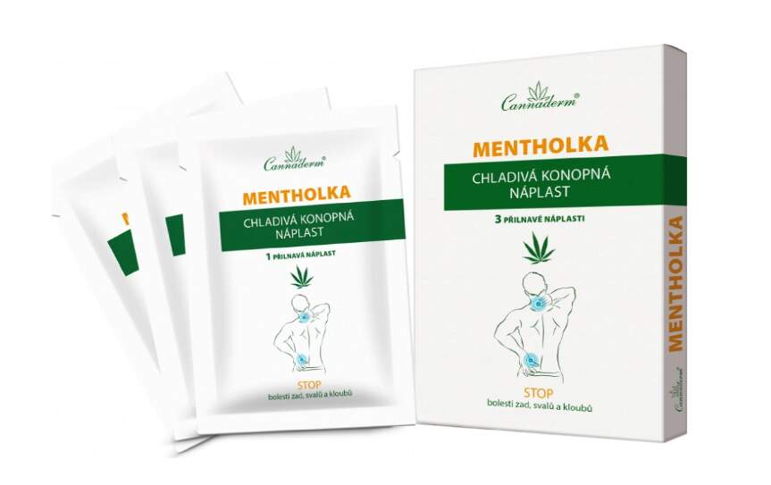 Cannaderm Mentholka chladivá konopná náplast 3ks