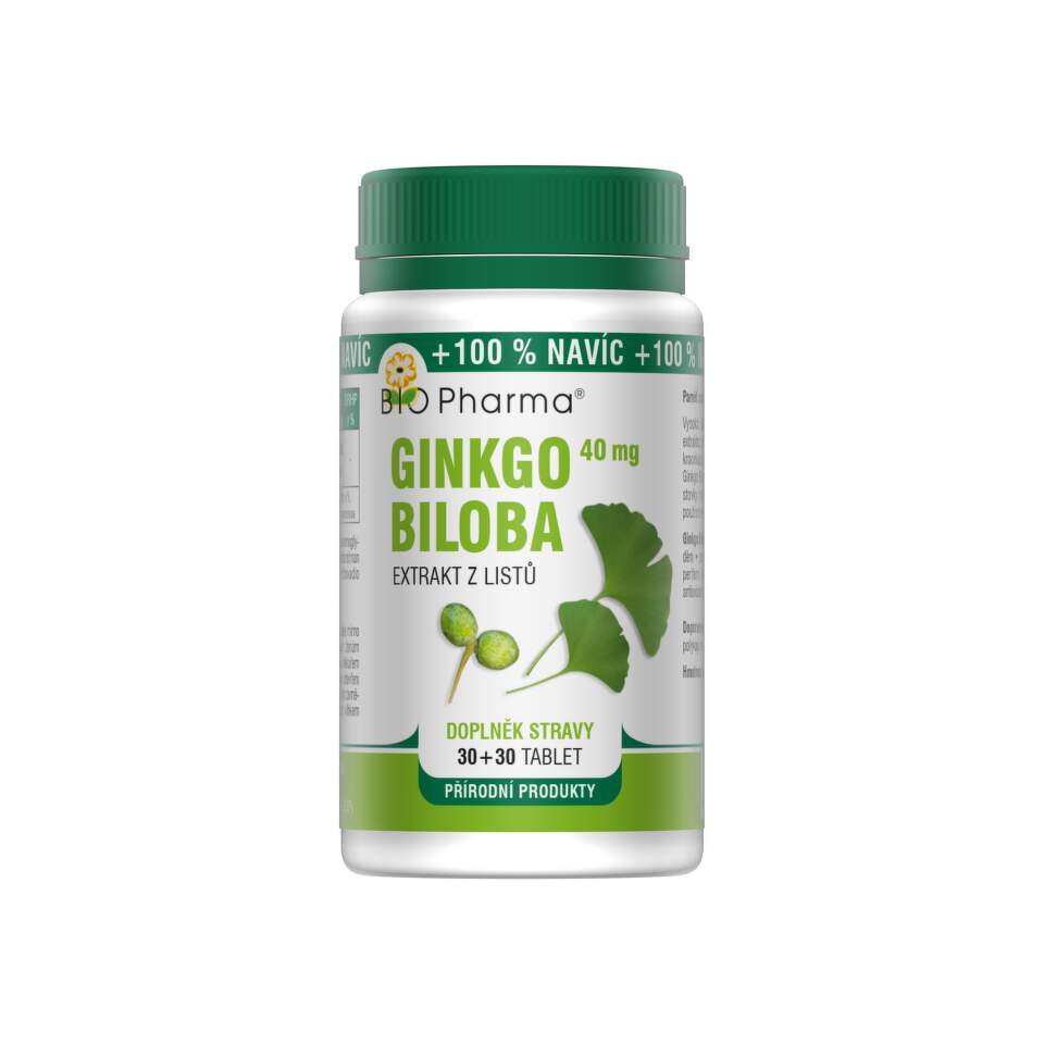Ginkgo Biloba extrakt 40mg tbl.30+30 BIO-Pharma