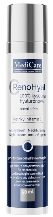 SynCare MediCare RenoHyal 100% kyselina hyaluronová noční krém 50ml