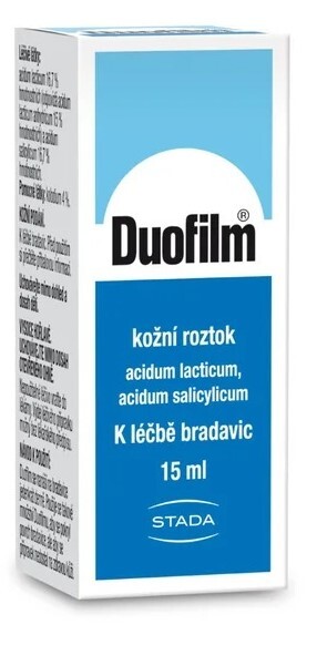DUOFILM 167MG/G+167MG/G kožní podání roztok 15ML