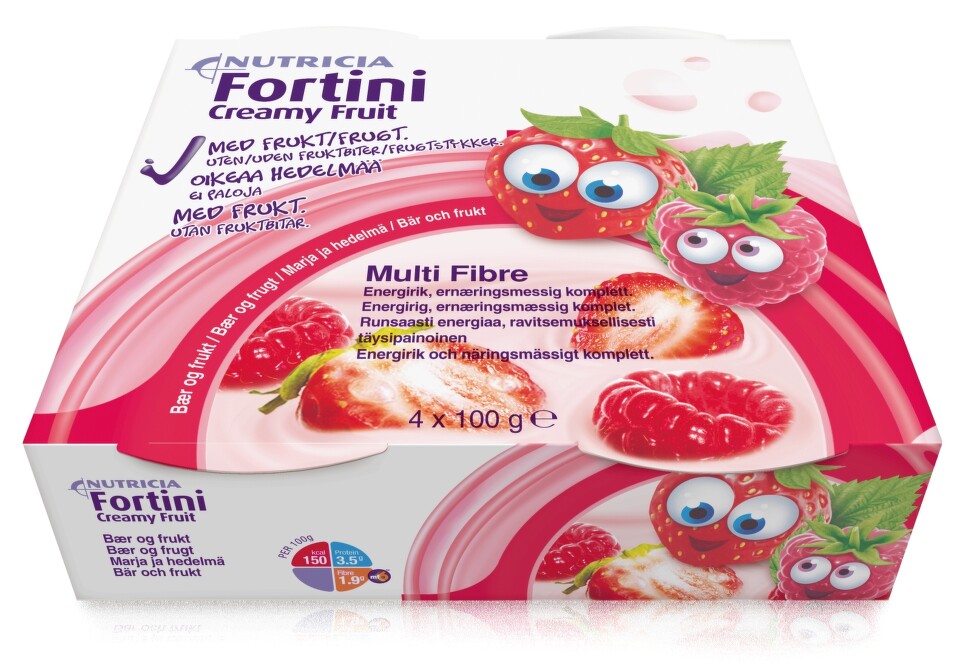 FORTINI CREAMY FRUIT MULTI FIBRE ČERVENÉ OVOCE perorální roztok 4X100G