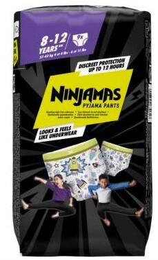 Ninjamas Pyjama Pants plenkové kalhotky 27-43kg Space 9ks