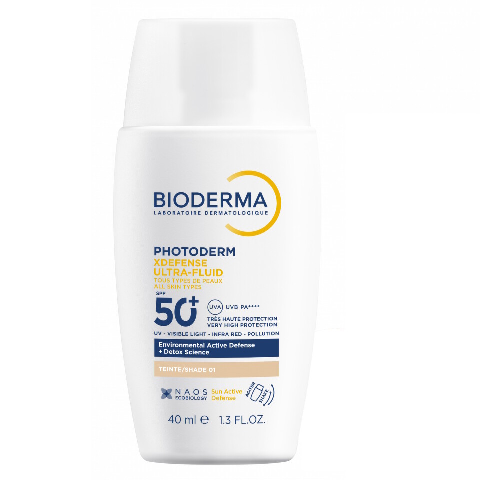 BIODERMA Photoderm XDefense tónovaná ultrafluidní ochrana SPF 50+ velmi světlá 40 ml