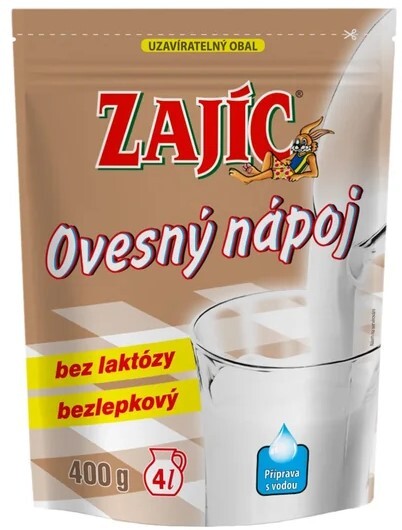 Ovesný nápoj Zajíc sáček 400g DOYPACK