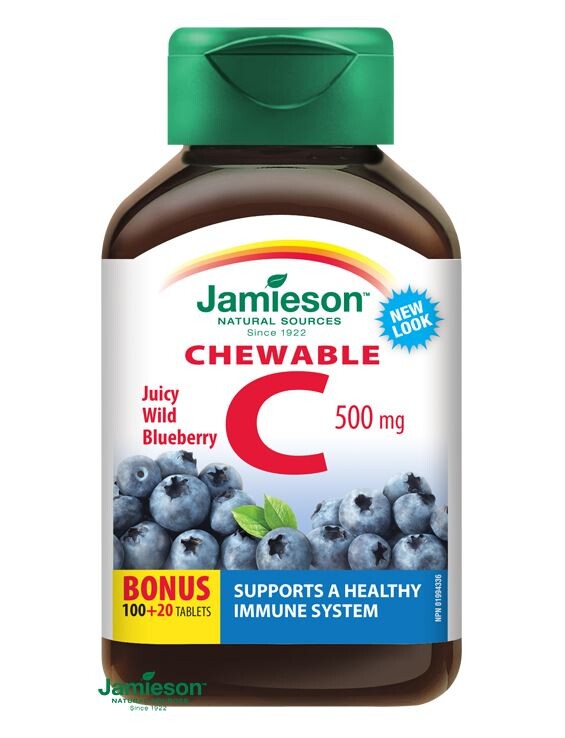 JAMIESON Vitamín C 500mg borůvka cucací tbl.120