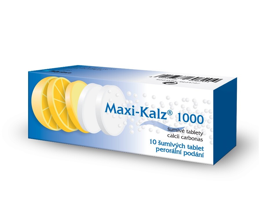 MAXI-KALZ 1000 1000MG šumivá tableta 10