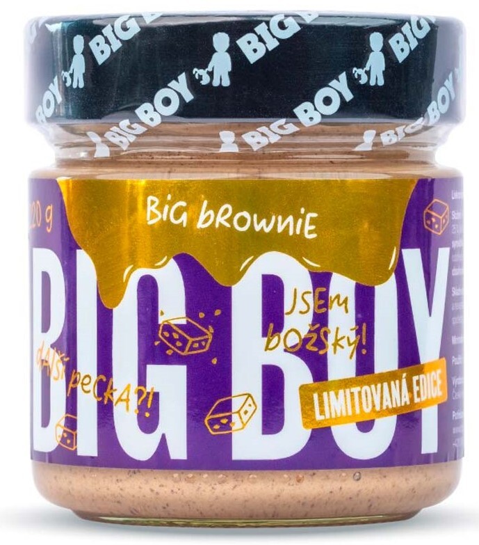 Big Boy Big Brownie lískový krém s kešu a bílou čokoládou 220g