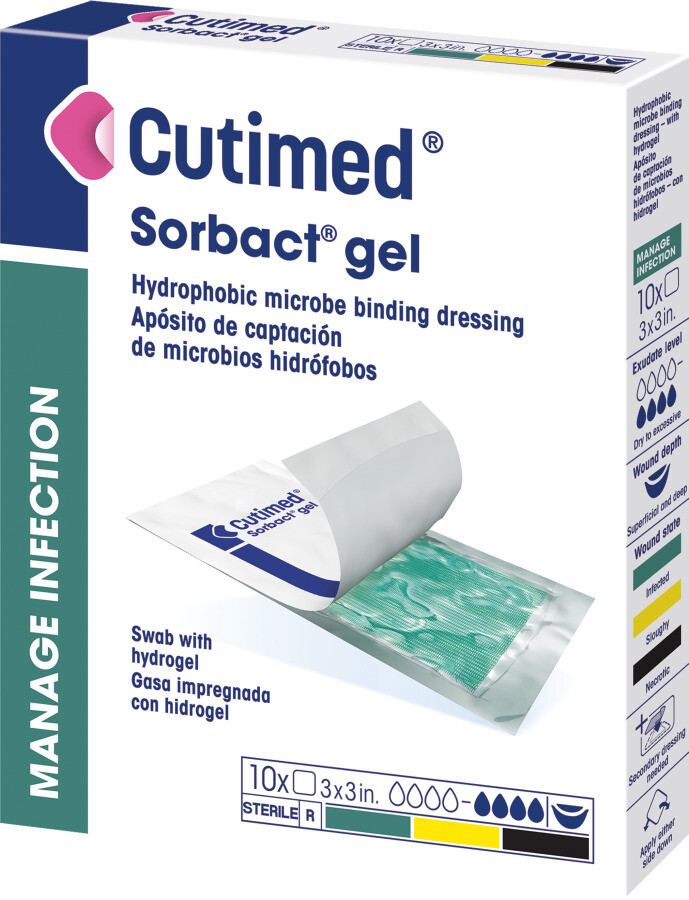 CUTIMED SORBACT GEL 7,5XCMX7,5CM ANTIMIKROBIÁLNÍ KRYTÍ SORBACT S HYDRO