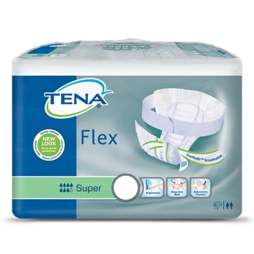 Fotografie TENA Flex Super Large - Inkontinenční kalhotky s páskem na suchý zip (30ks)