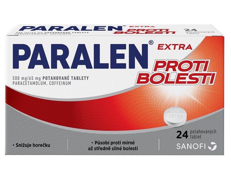 PARALEN EXTRA PROTI BOLESTI 500MG/65MG potahované tablety 24