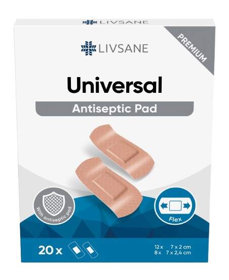 LIVSANE Univerzální náplasti 20 proužků