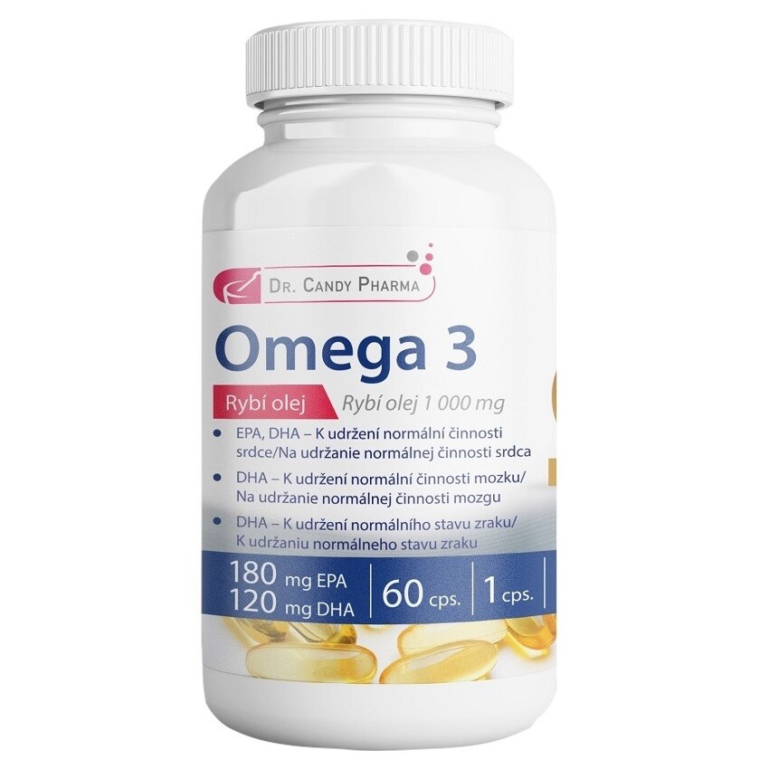 Dr.Candy Pharma Omega 3 Rybí olej cps.60x1000mg