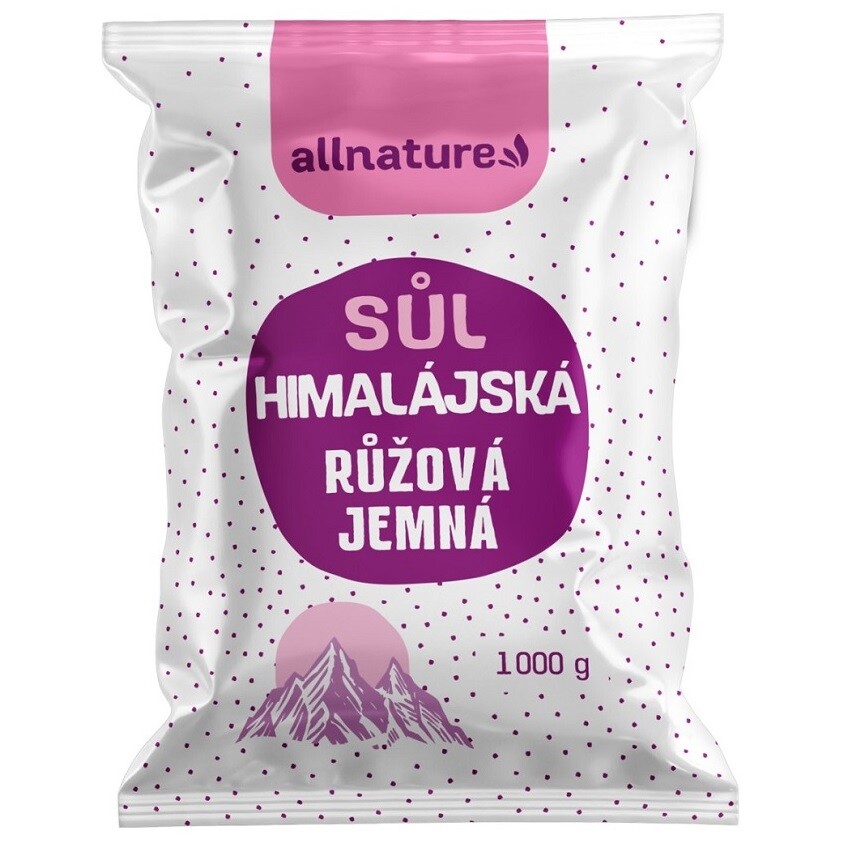 Allnature Himalájská sůl růžová jemná 1000g