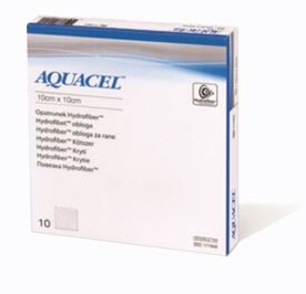 AQUACEL EXTRA 10X10 CM, KRYTÍ S TECHNOLOGIÍ HYDROFIBER, 10 KS