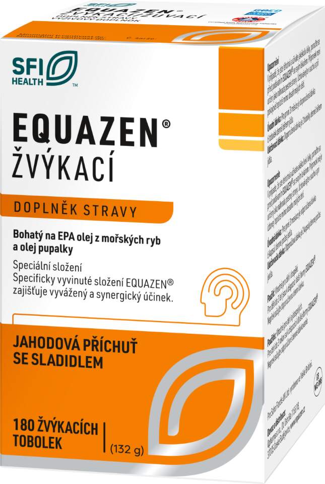 EQUAZEN žvýkací tob. 180 s jahodovou příchutí