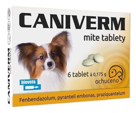 Caniverm mite pro psy a kočky 6 tablet x 0,175g