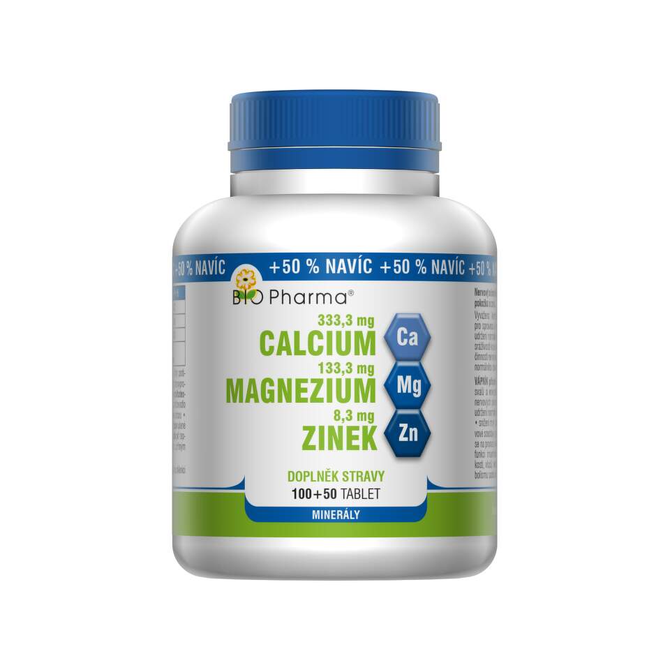 Bio-Pharma Calcium + Magnesium+Zinek 100+50 tablet