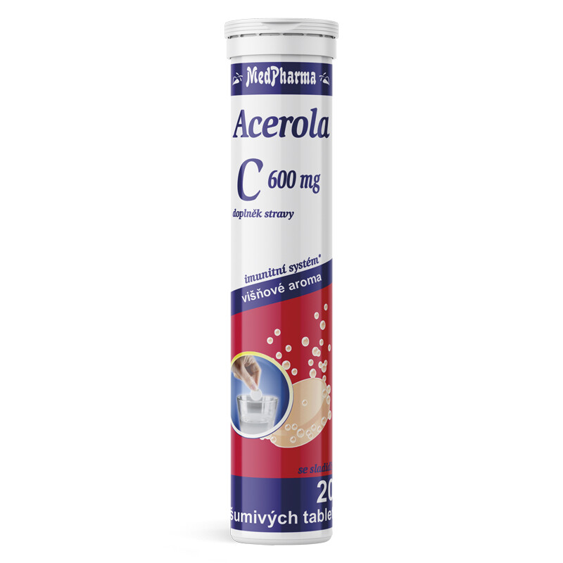 MedPharma Vitamin C 600mg+Acerola tbl.eff.20