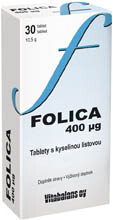 Folica 400ug tablety s kyselinou listovou tbl.30