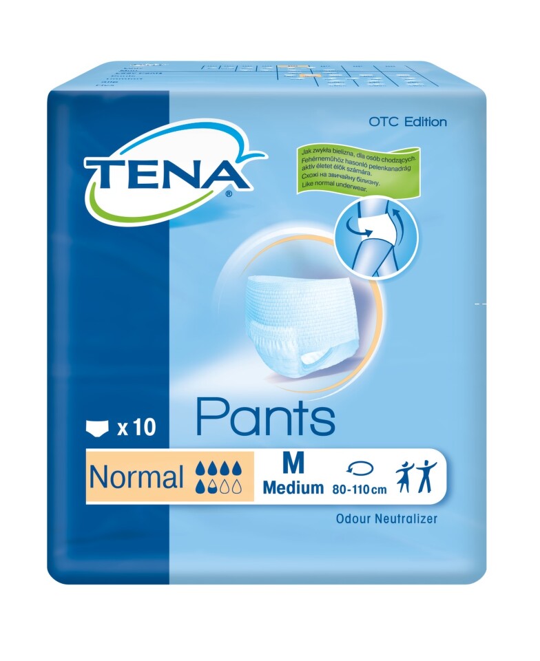 Fotografie TENA Pants Normal Medium Inkontinenční kalhotky 10 ks