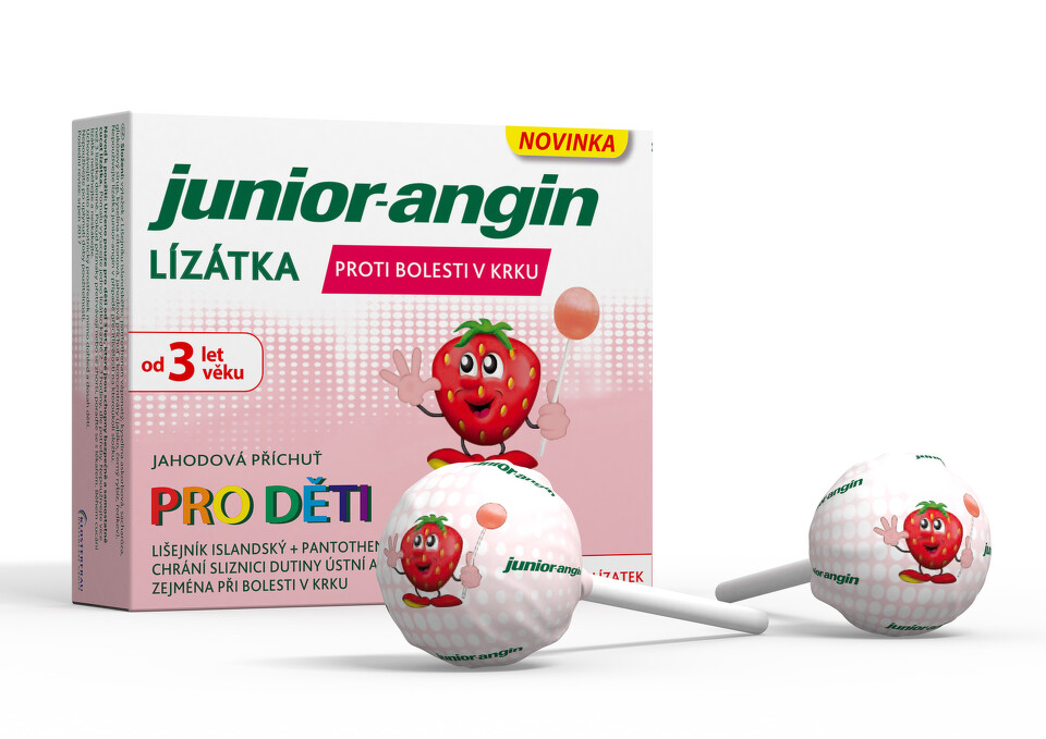 Junior-angin lízátka pro děti 3r+ 8ks