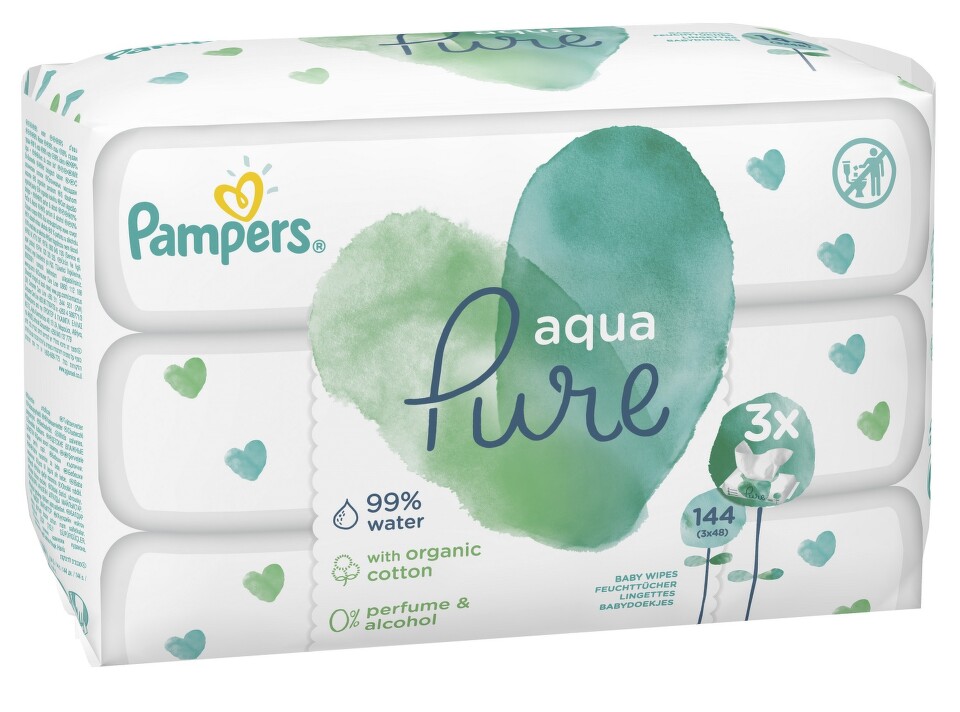 Pampers ubrousky Aqua Pure 3x48ks