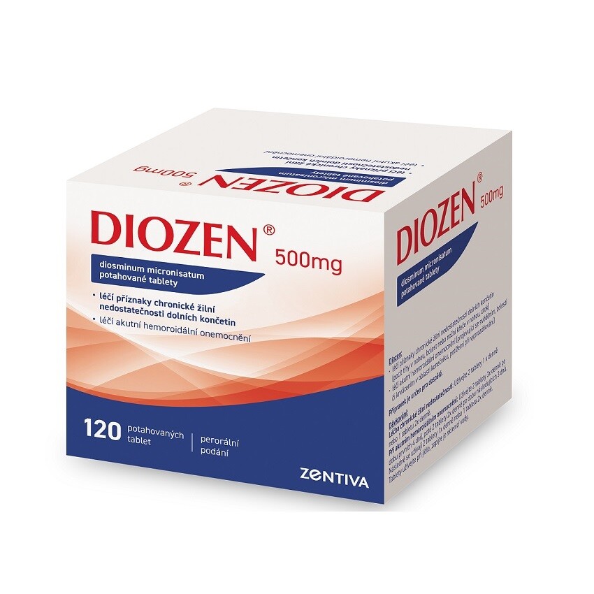 Fotografie DIOZEN 500MG potahované tablety 120 ZENTIVA