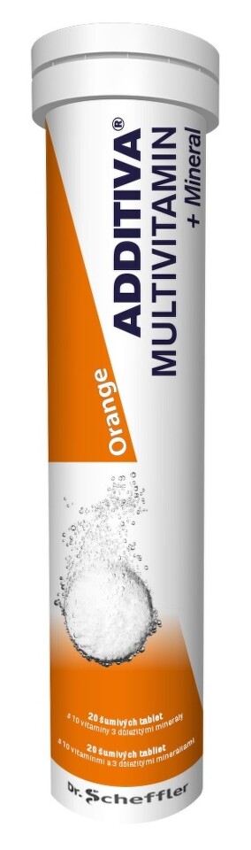 Additiva multivit.+minerál tbl.eff.20 pomeranč