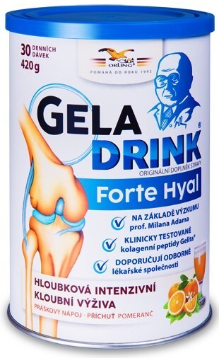 Geladrink FORTE HYAL práškový nápoj pomeranč 420g