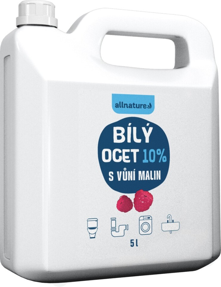 Allnature Bílý ocet 10% s vůní malin 5 l