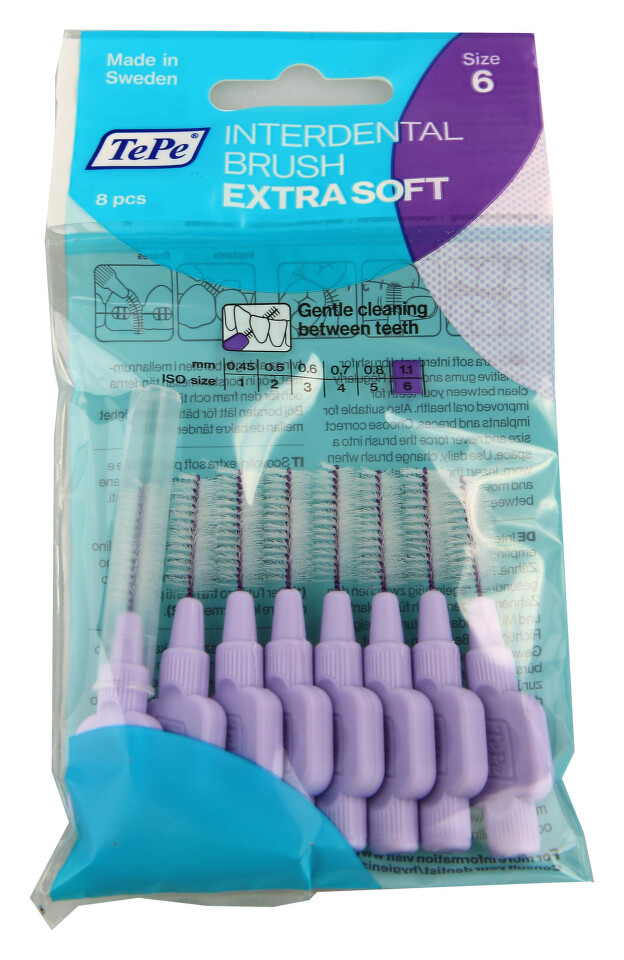 TePe Extra Soft mezizubní kartáčky size 6 fialové 8ks