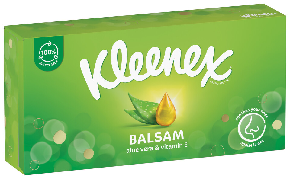 KLEENEX Kapesníky papírové Balsam Box 64ks