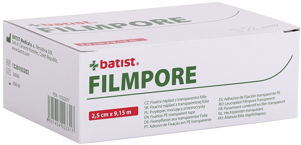 FILMPORE fix.nápl.z transpar.fólie 12x2.5cmx9.15m