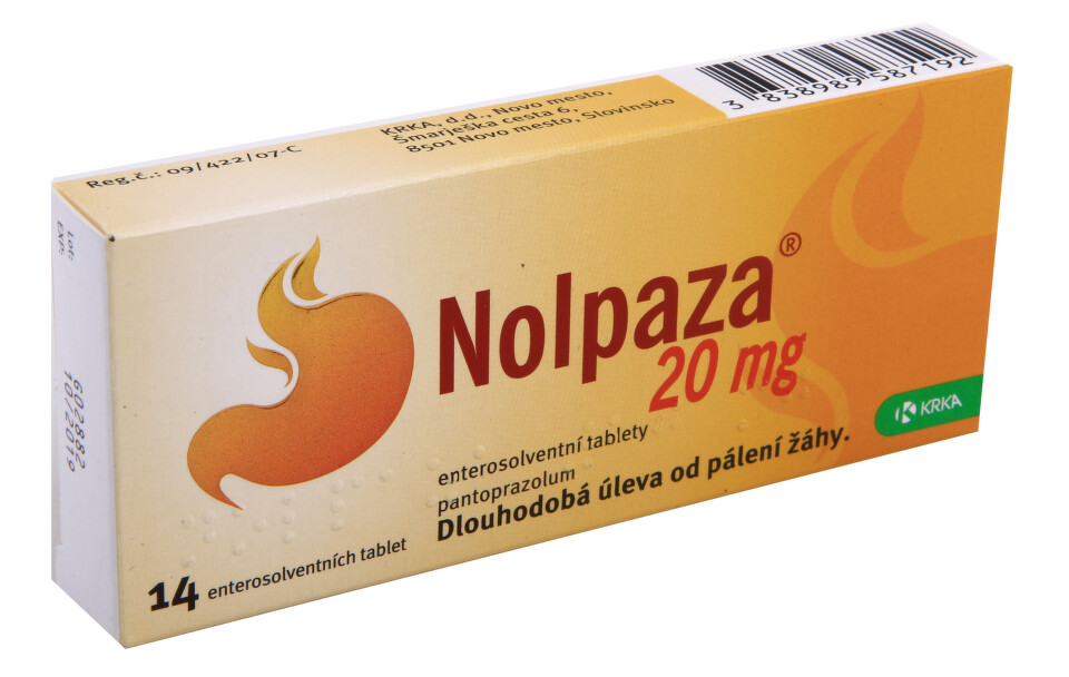 NOLPAZA 20MG enterosolventní tableta 14