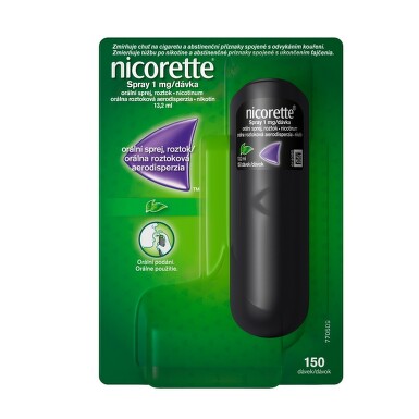 NICORETTE SPRAY 1 MG/DÁVKA orální podání sprej 1X13.2ML/150MG