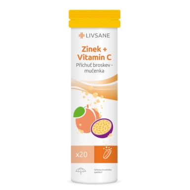 LIVSANE Šumivé tablety CZ Zinek + Vitamin C 20ks